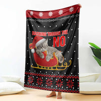 Cat Dashing Through The No Christmas Blanket Xmas Holiday Patterns - Wonder Print Shop