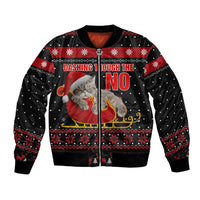 Cat Dashing Through The No Christmas Bomber Jacket Xmas Holiday Patterns - Wonder Print Shop