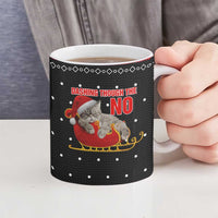 Cat Dashing Through The No Christmas Ceramic Mug Xmas Holiday Patterns - Wonder Print Shop