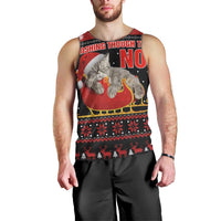Cat Dashing Through The No Christmas Men Tank Top Xmas Holiday Patterns - Wonder Print Shop