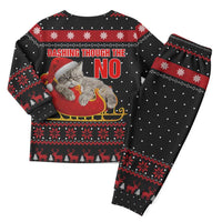 Cat Dashing Through The No Christmas Pajama Set Xmas Holiday Patterns - Wonder Print Shop