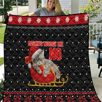 Cat Dashing Through The No Christmas Quilt Xmas Holiday Patterns - Wonder Print Shop