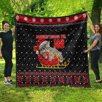 Cat Dashing Through The No Christmas Quilt Xmas Holiday Patterns - Wonder Print Shop