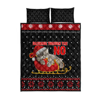Cat Dashing Through The No Christmas Quilt Bed Set Xmas Holiday Patterns - Wonder Print Shop