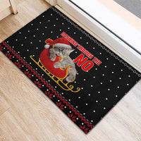 Cat Dashing Through The No Christmas Rubber Doormat Xmas Holiday Patterns - Wonder Print Shop