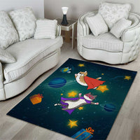 Cat Galaxy Christmas Area Rug Xmas Holiday Patterns - Wonder Print Shop