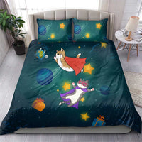 Cat Galaxy Christmas Bedding Set Xmas Holiday Patterns - Wonder Print Shop