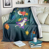 Cat Galaxy Christmas Blanket Xmas Holiday Patterns - Wonder Print Shop