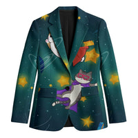 Cat Galaxy Christmas Blazer Xmas Holiday Patterns - Wonder Print Shop