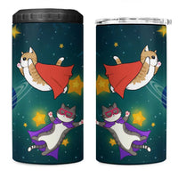 Cat Galaxy Christmas 4 in 1 Can Cooler Tumbler Xmas Holiday Patterns - Wonder Print Shop