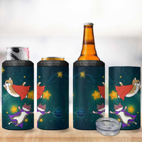 Cat Galaxy Christmas 4 in 1 Can Cooler Tumbler Xmas Holiday Patterns - Wonder Print Shop