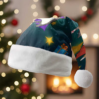 Cat Galaxy Christmas Santa Hat Xmas Holiday Patterns - Wonder Print Shop