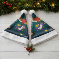 Cat Galaxy Christmas Santa Hat Xmas Holiday Patterns - Wonder Print Shop