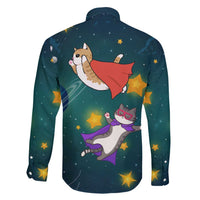 Cat Galaxy Christmas Family Matching Puletasi and Hawaiian Shirt Xmas Holiday Patterns - Wonder Print Shop