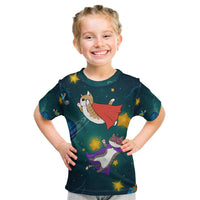 Cat Galaxy Christmas Kid T Shirt Xmas Holiday Patterns - Wonder Print Shop