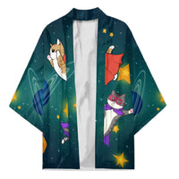 Cat Galaxy Christmas Kimono Xmas Holiday Patterns - Wonder Print Shop