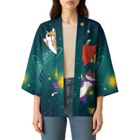 Cat Galaxy Christmas Kimono Xmas Holiday Patterns - Wonder Print Shop