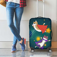Cat Galaxy Christmas Luggage Cover Xmas Holiday Patterns - Wonder Print Shop