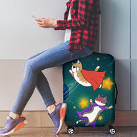 Cat Galaxy Christmas Luggage Cover Xmas Holiday Patterns - Wonder Print Shop