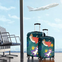 Cat Galaxy Christmas Luggage Cover Xmas Holiday Patterns - Wonder Print Shop