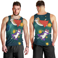 Cat Galaxy Christmas Men Tank Top Xmas Holiday Patterns - Wonder Print Shop