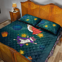 Cat Galaxy Christmas Quilt Bed Set Xmas Holiday Patterns - Wonder Print Shop