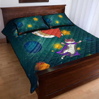 Cat Galaxy Christmas Quilt Bed Set Xmas Holiday Patterns - Wonder Print Shop