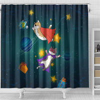 Cat Galaxy Christmas Shower Curtain Xmas Holiday Patterns - Wonder Print Shop
