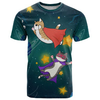 Cat Galaxy Christmas T Shirt Xmas Holiday Patterns - Wonder Print Shop