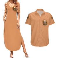 She Is Sunshine Sunflower Skull Couples Matching Summer Maxi Dress and Hawaiian Shirt - Wonder Print Shop