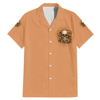 She Is Sunshine Sunflower Skull Family Matching Mermaid Dress and Hawaiian Shirt - Wonder Print Shop