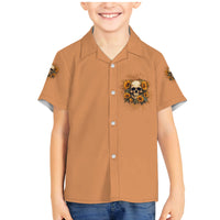 She Is Sunshine Sunflower Skull Family Matching Mermaid Dress and Hawaiian Shirt - Wonder Print Shop