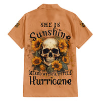 She Is Sunshine Sunflower Skull Family Matching Tank Maxi Dress and Hawaiian Shirt - Wonder Print Shop