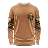 She Is Sunshine Sunflower Skull Long Sleeve Shirt - Wonder Print Shop