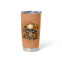She Is Sunshine Sunflower Skull Tumbler Cup - Wonder Print Shop