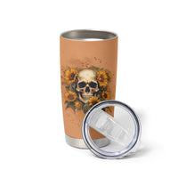 She Is Sunshine Sunflower Skull Tumbler Cup - Wonder Print Shop