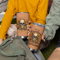 She Is Sunshine Sunflower Skull Tumbler Cup - Wonder Print Shop