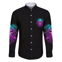 Warning Kinda Crazy Skull Family Matching Short Sleeve Bodycon Dress and Hawaiian Shirt - Wonder Print Shop