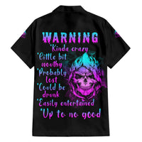 Warning Kinda Crazy Skull Hawaiian Shirt - Wonder Print Shop