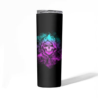 Warning Kinda Crazy Skull Skinny Tumbler - Wonder Print Shop
