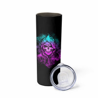 Warning Kinda Crazy Skull Skinny Tumbler - Wonder Print Shop