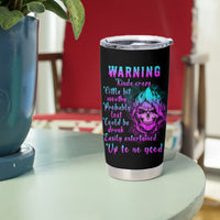 Warning Kinda Crazy Skull Tumbler Cup - Wonder Print Shop