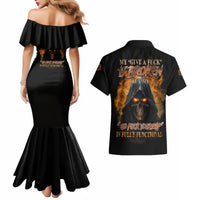 My Give A F Reaper Fire All Couples Matching Mermaid Dress and Hawaiian Shirt - Wonder Print Shop