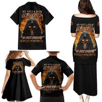 My Give A F Reaper Fire All Family Matching Puletasi Dress and Hawaiian Shirt - Wonder Print Shop