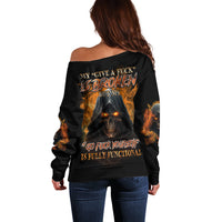 My Give A F Reaper Fire All Off Shoulder Sweater - Wonder Print Shop
