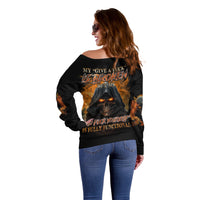 My Give A F Reaper Fire All Off Shoulder Sweater - Wonder Print Shop