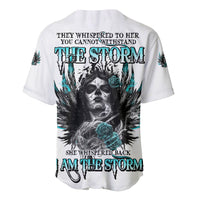 I Am The Storm Sugar Skull Baseball Jersey - Wonder Print Shop