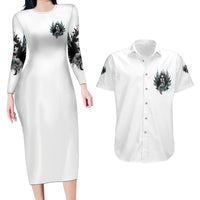 I Am The Storm Sugar Skull Couples Matching Long Sleeve Bodycon Dress and Hawaiian Shirt - Wonder Print Shop