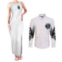 I Am The Storm Sugar Skull Couples Matching Tank Maxi Dress and Long Sleeve Button Shirt - Wonder Print Shop