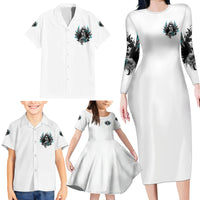I Am The Storm Sugar Skull Family Matching Long Sleeve Bodycon Dress and Hawaiian Shirt - Wonder Print Shop